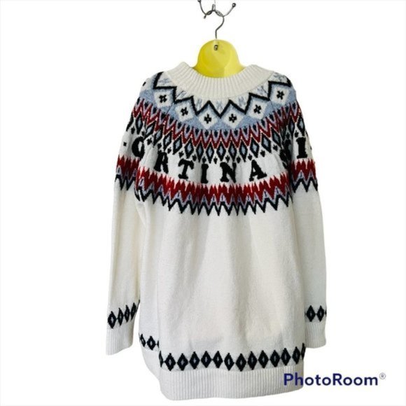 VINTAGE Fair isle Icelandic-Chunky-hand-knitted-White-Winter-Fisherman S… - Picture 2 of 6